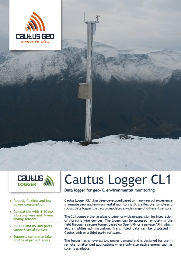 Produktark_Cautus Logger CL1_en